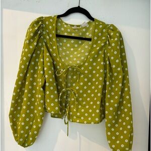 Levi green with daisies, light jacket